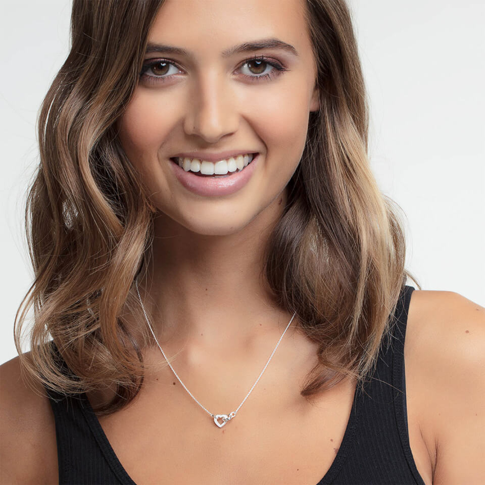 THOMAS SABO Women's Heart Together Necklace - Silver