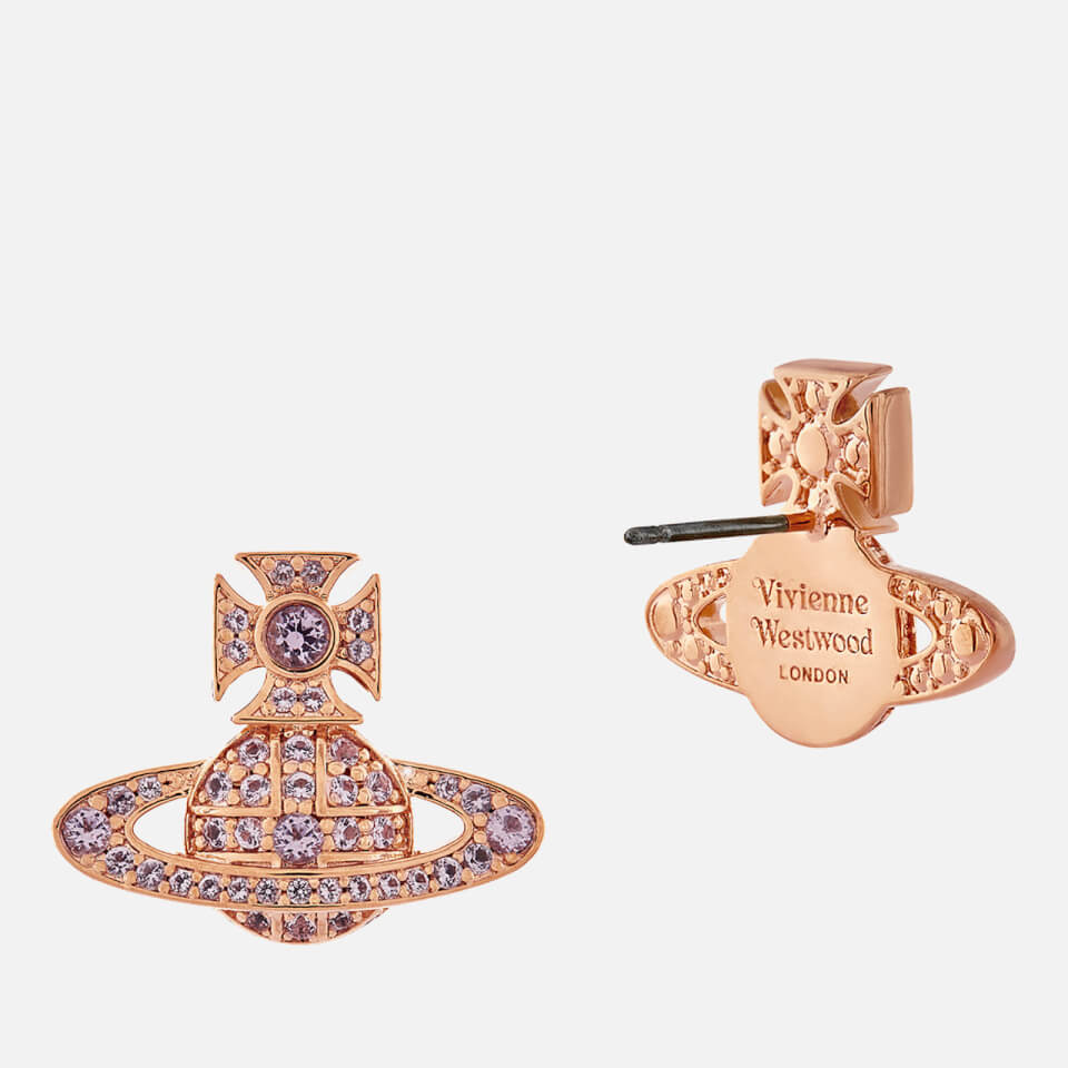 Vivienne Westwood Carmela Bas Relief Rose Gold-Tone Earrings