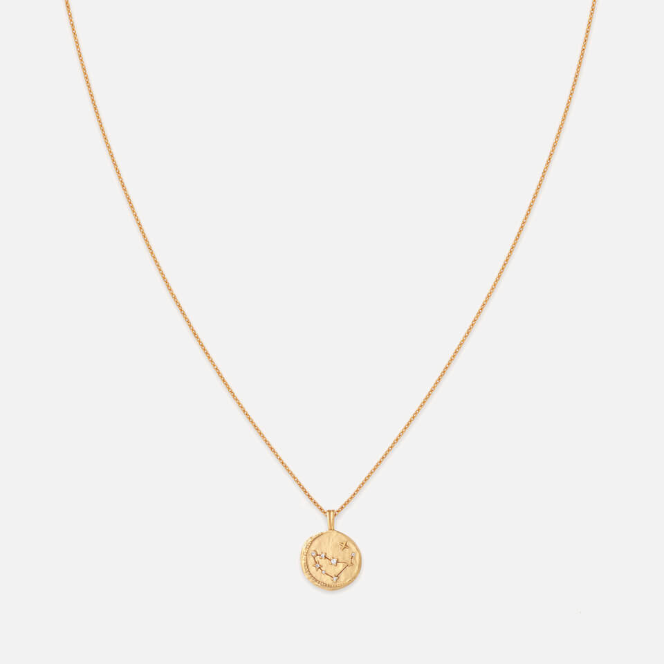Astrid & Miyu Capricorn Zodiac 18-Karat Gold-Plated Recycled Sterling Silver Necklace
