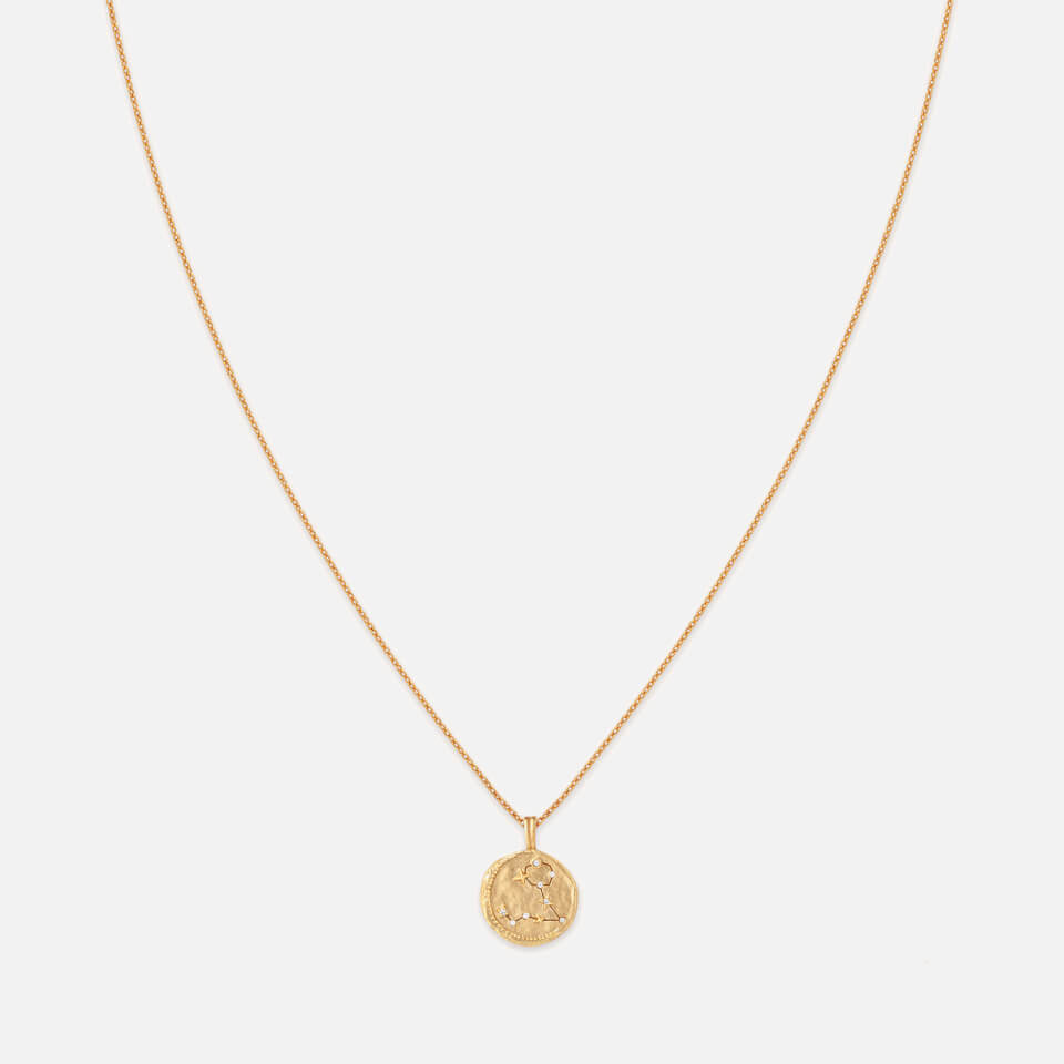Astrid & Miyu Pisces Zodiac 18-Karat Gold-Plated Sterling Silver Necklace