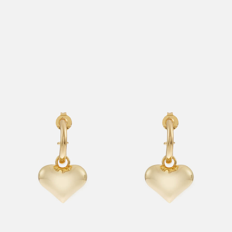 Crystal Haze Golden Hearts Gold-Plated Earrings