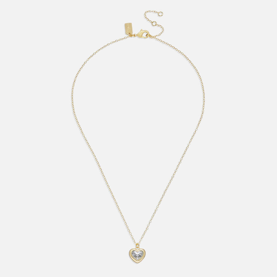 Coach Heart Gold-Tone Pendant Necklace
