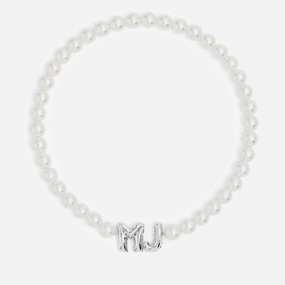 Marc Jacobs Balloon Faux Pearl Silver-Tone Necklace