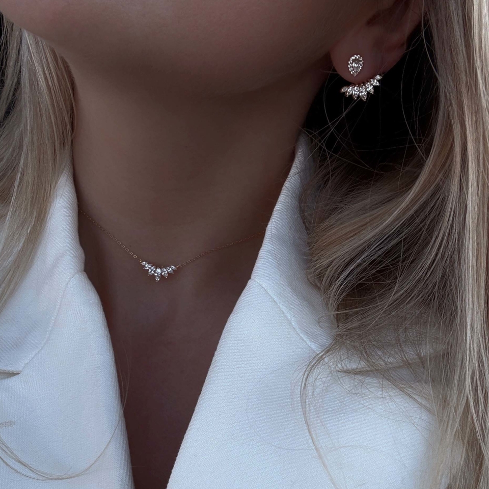 Carat London Suriya White Gold-Plated Earrings