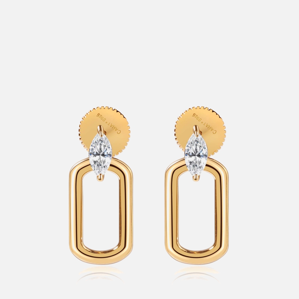 Carat London Tori Gold-Plated Sterling Silver Hoop Earrings