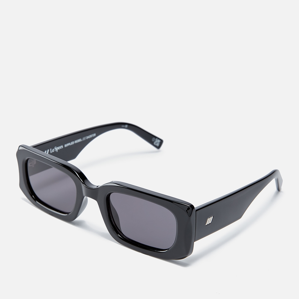 Le Specs Rippled Rebel Acetate Rectangular-Frame Sunglasses