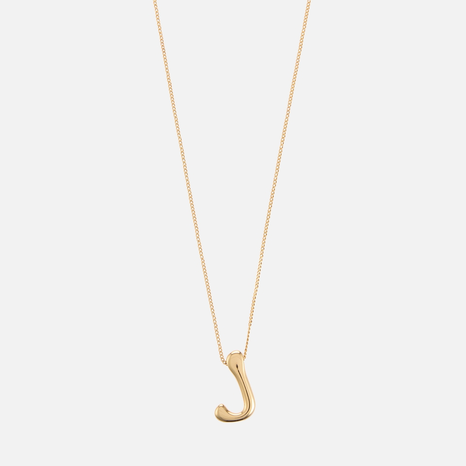 Astrid & Miyu Initial Bold 18K Gold-Plated Necklace