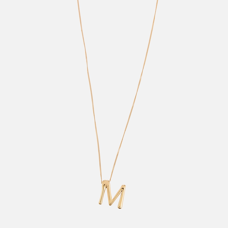 Astrid & Miyu Initial Pavé 18K Gold-Plated Necklace