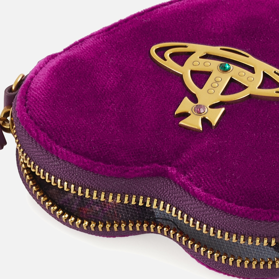 Vivienne Westwood Heart Velour Wristlet