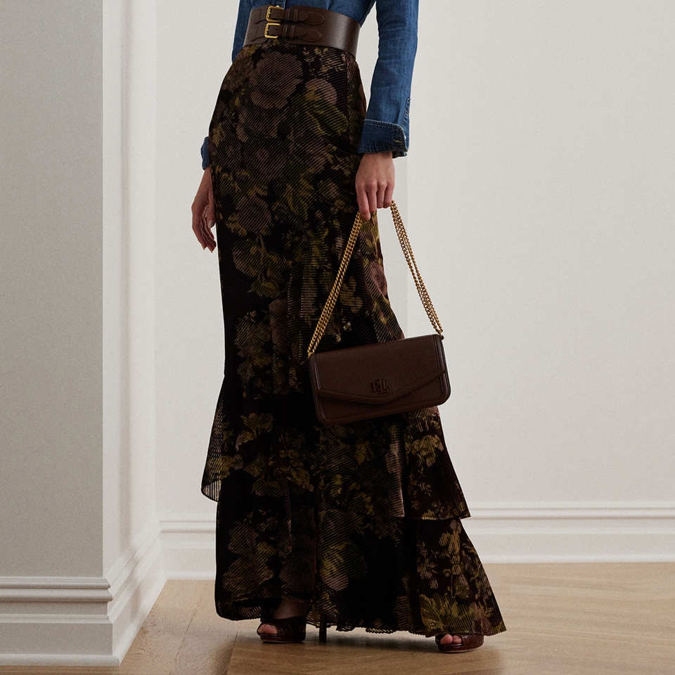 Lauren Ralph Lauren Sawyer Medium Nappa Leather Shoulder Bag