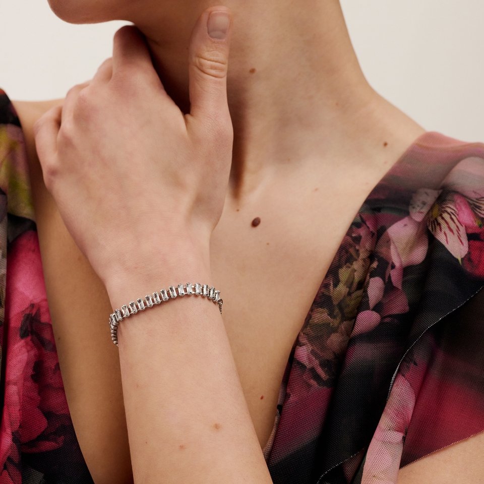 Ted Baker Isabela Silver-Plated Baguette Bracelet