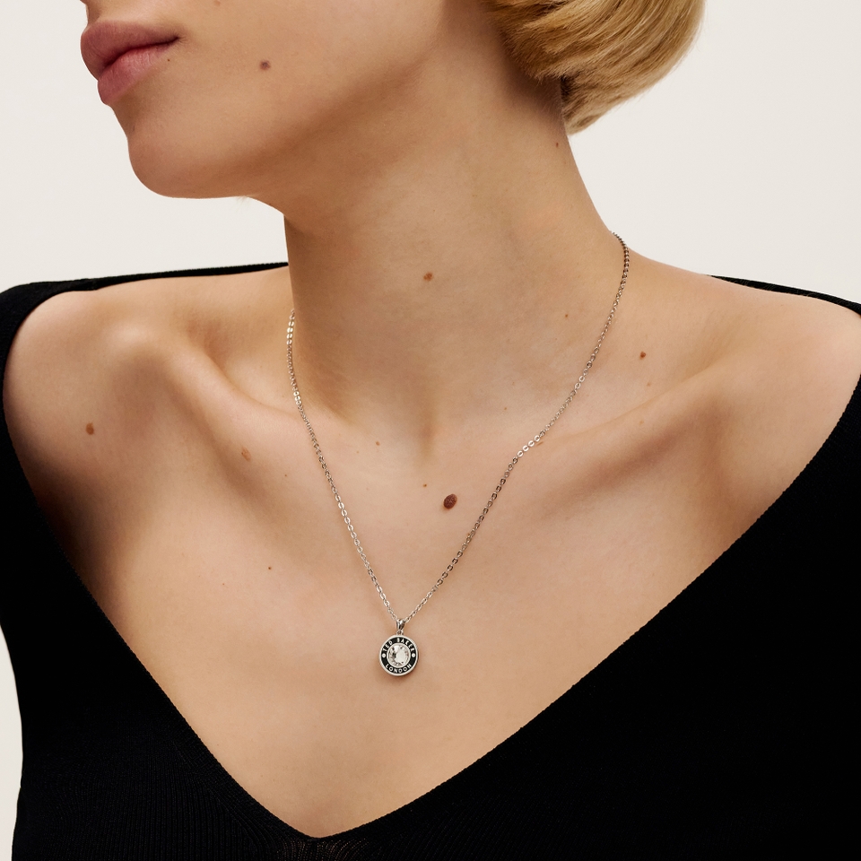Ted Baker Cherlie Button Silver-Plated Necklace