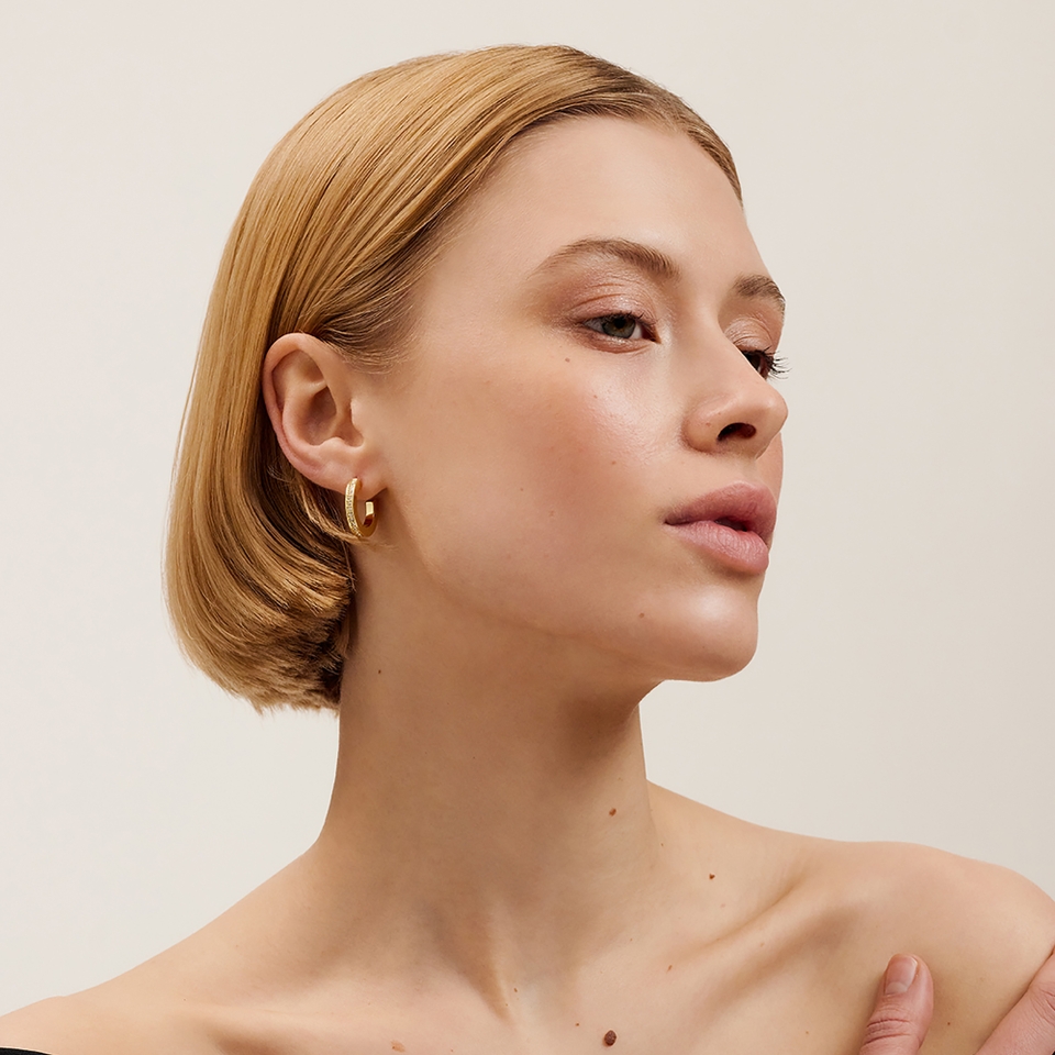 Ted Baker Sinliaa Gold-Plated Hoop Earrings