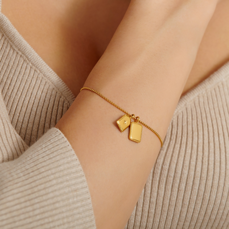 Katie Loxton Carded Treasured Friend Gold-Plated Bracelet