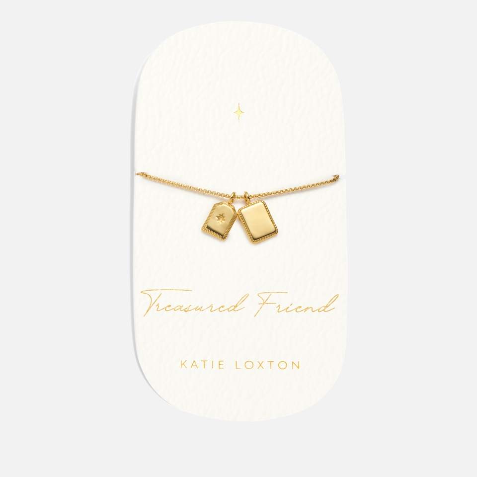 Katie Loxton Carded Treasured Friend Gold-Plated Bracelet