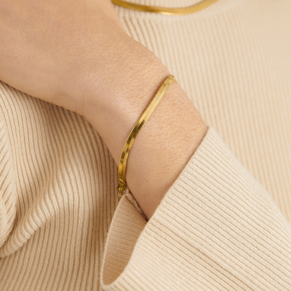 Katie Loxton The Curated Collection Ciana Snake Gold-Plated Chain Bracelet
