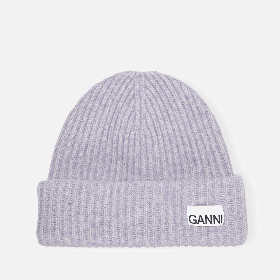 Ganni Structured Ribbed-Knit Beanie