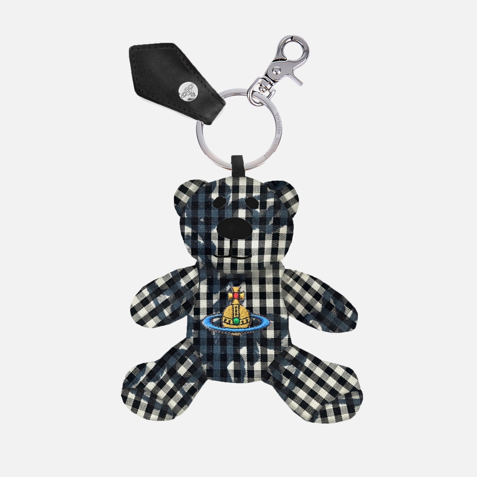 Vivienne Westwood Teddy Bear Cotton-Gingham Keyring