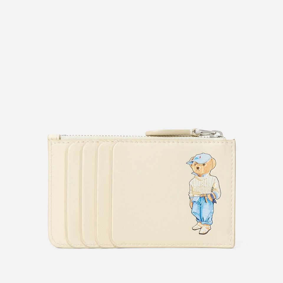 Polo Ralph Lauren Bear Leather Zip Card Case